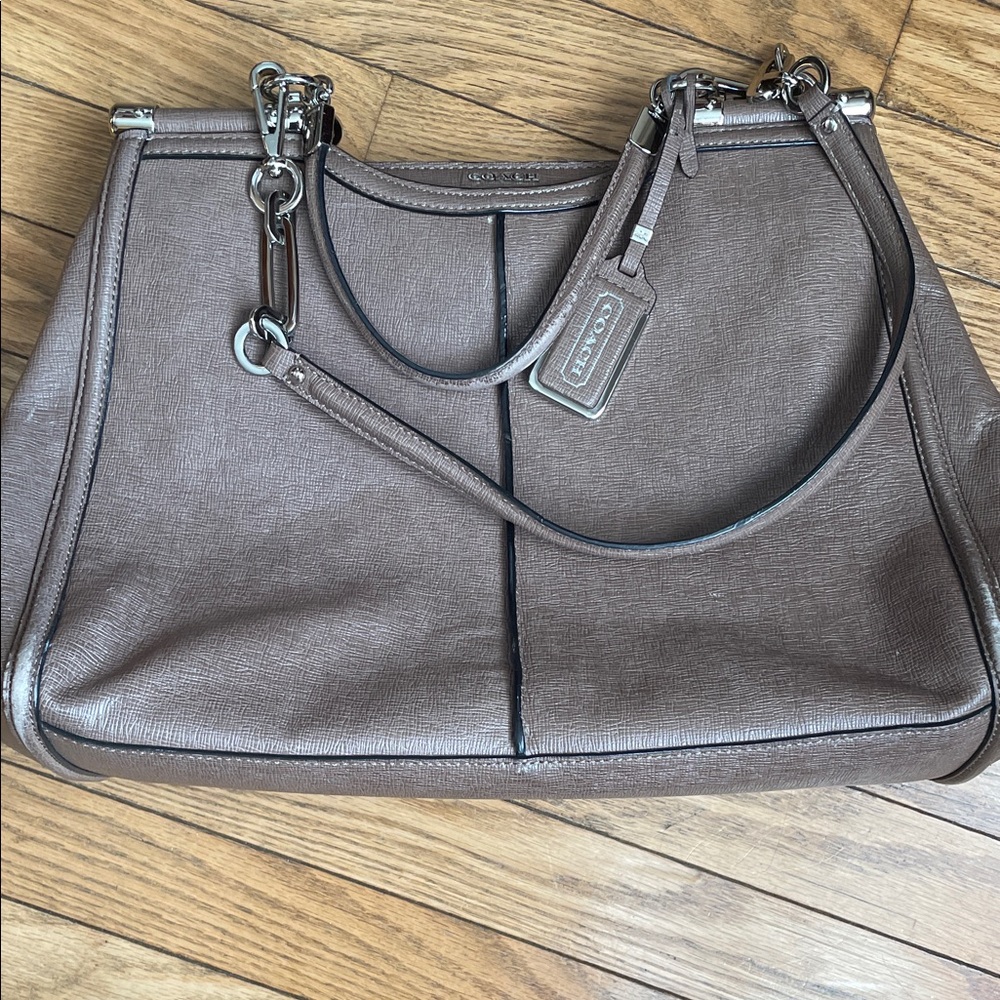 Coach Tan Leather Shoulder Bag